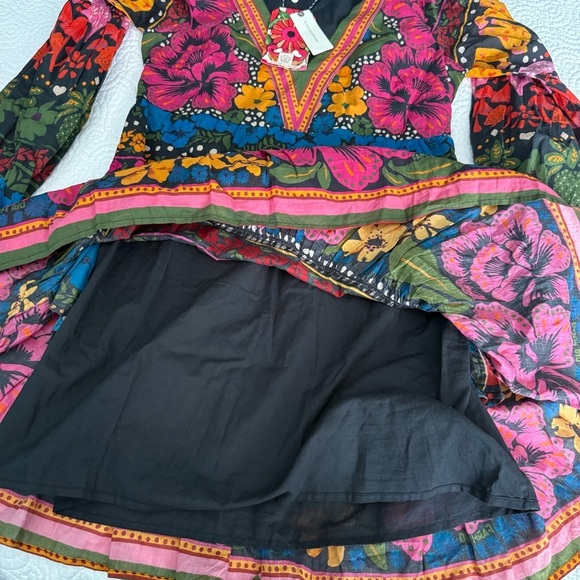 Anthropologie Pink and Blue Ruffled Tiered Sundress size XS - Picture 13 of 16